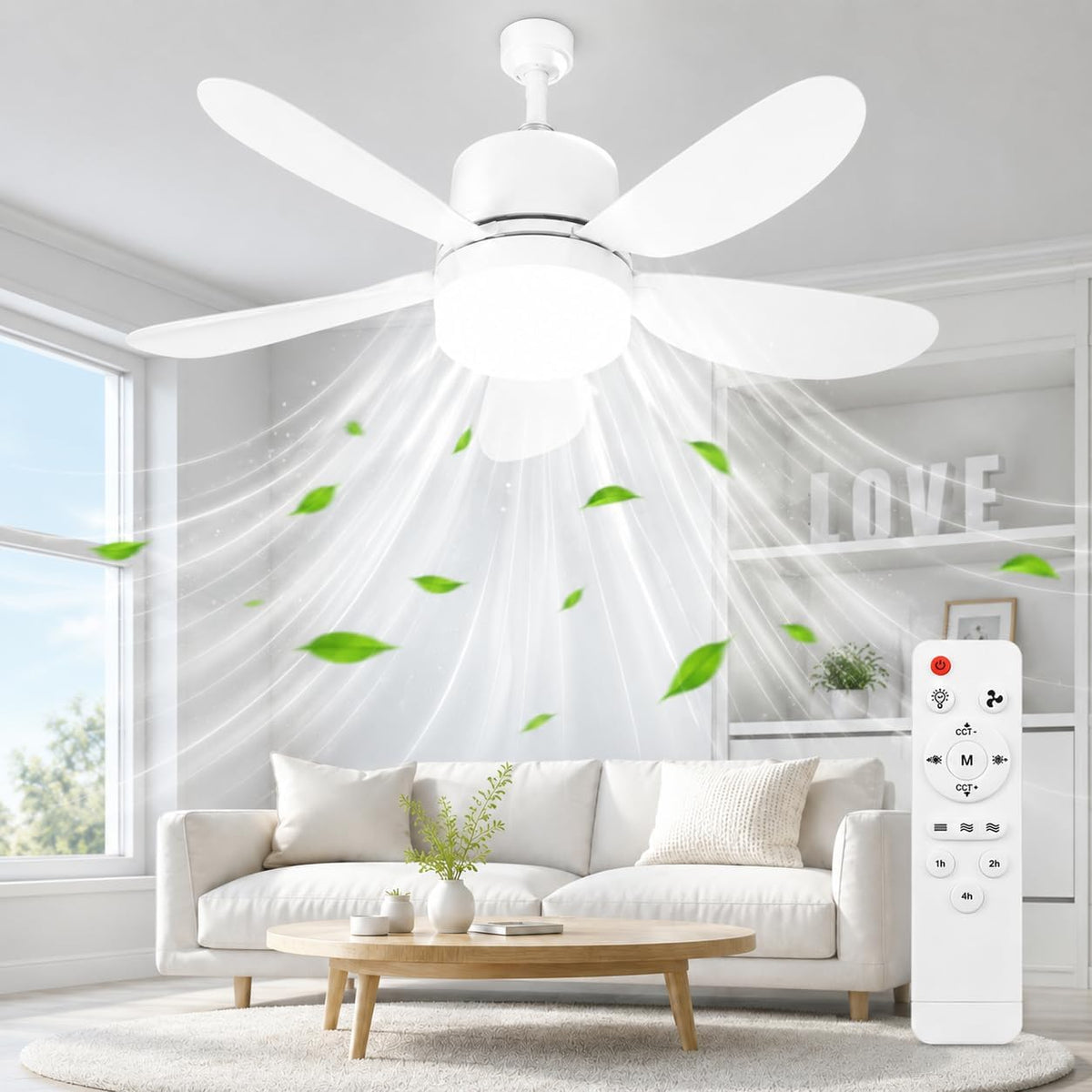 Silent Dimmable LED Ceiling Fan