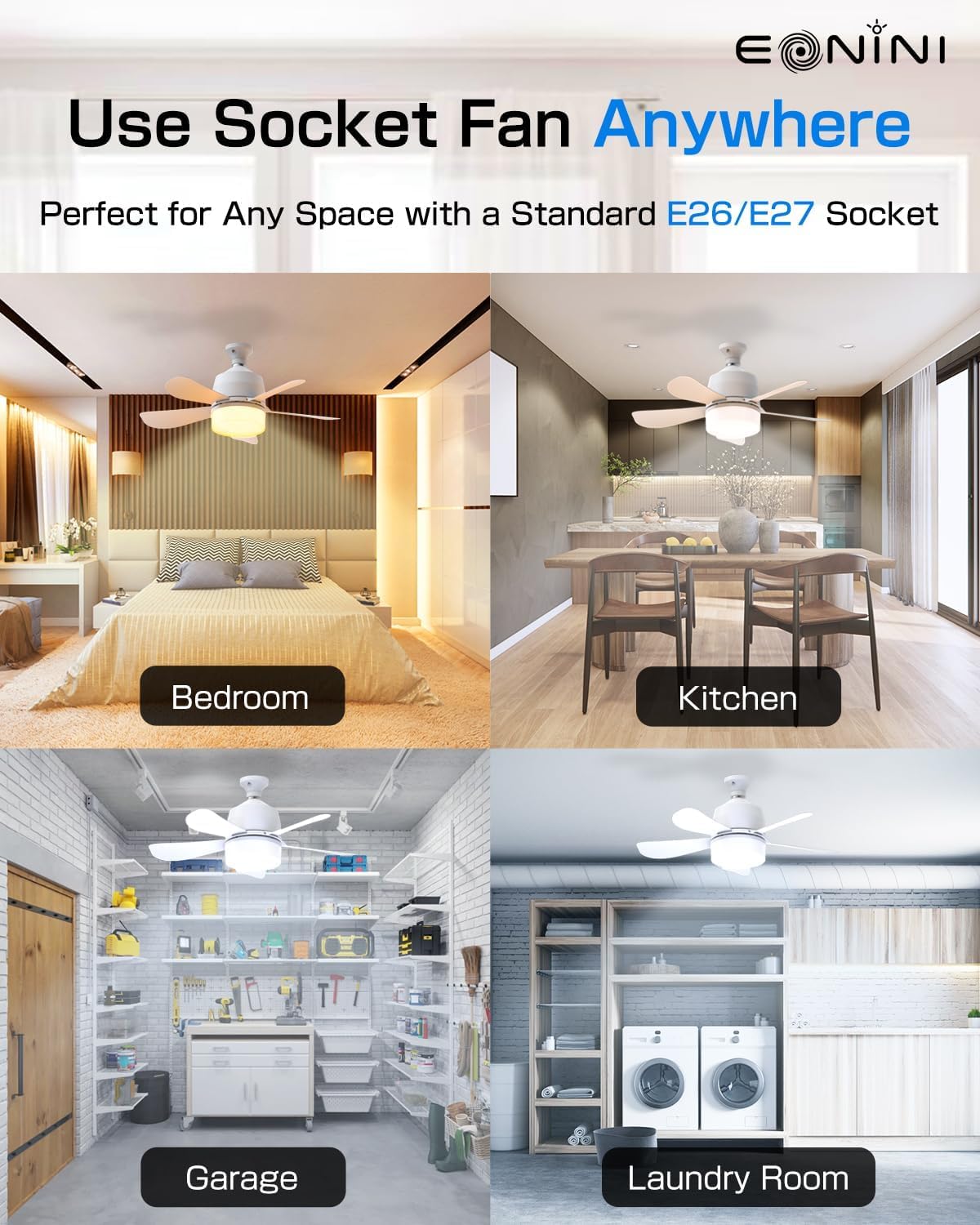 Silent Dimmable LED Ceiling Fan