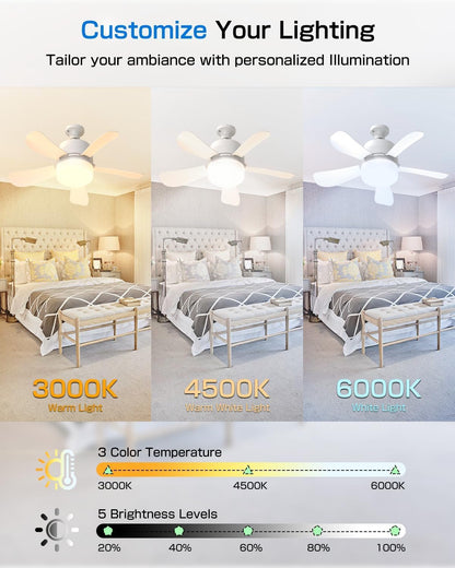 Silent Dimmable LED Ceiling Fan