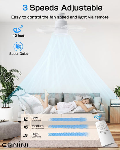 Silent Dimmable LED Ceiling Fan